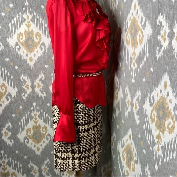 Ralph Lauren Fall 2001 Tweed Hounds-tooth Skirt - Picture 10 of 16